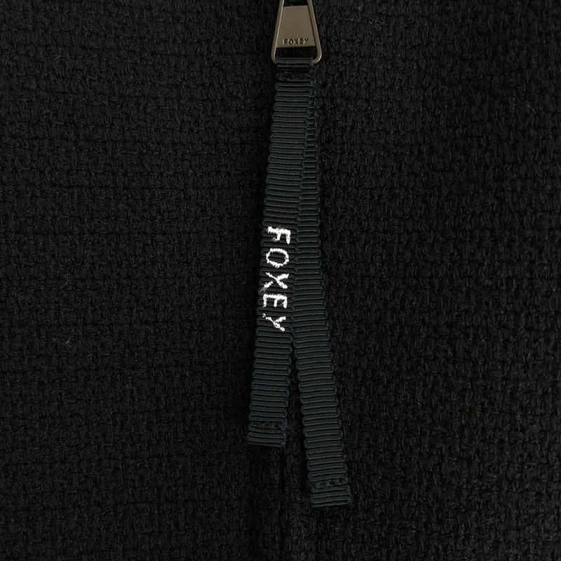 FOXEY NEW YORK / フォクシーニューヨーク | ロゴバックジップ ボリューム ドレス ワンピース / 裏地付き | 38 | レディース