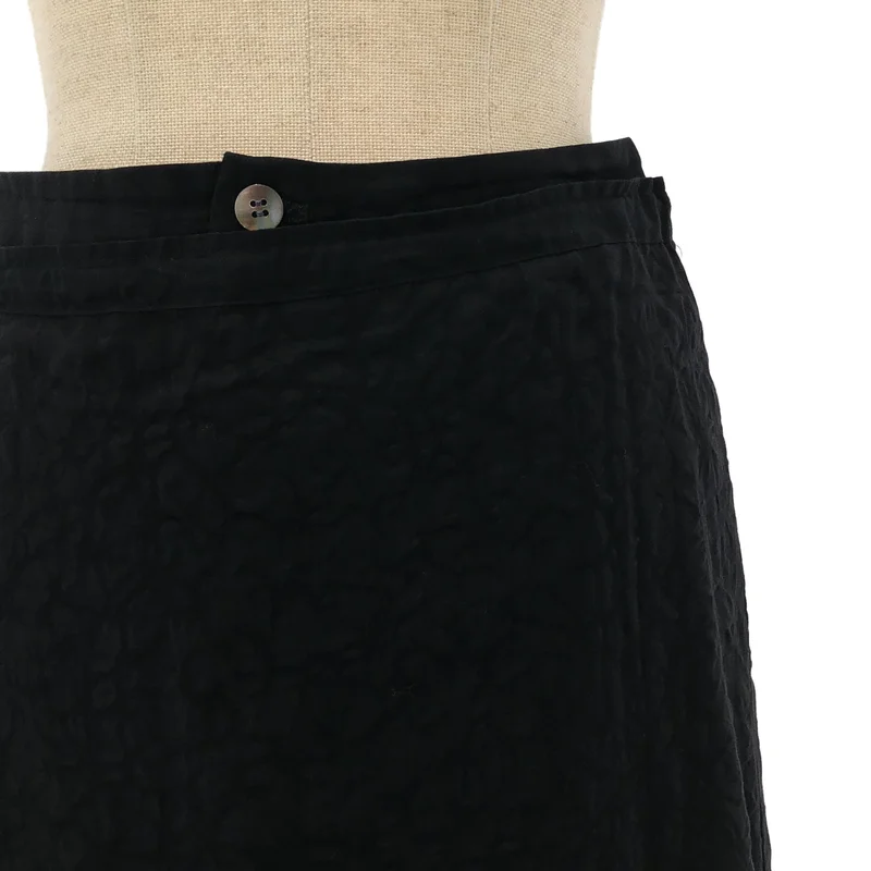 HaaT ISSEY MIYAKE / ハートイッセイミヤケ | コットン 刺しゅう トライバル 総柄 ラップスカート | 2 | レディース