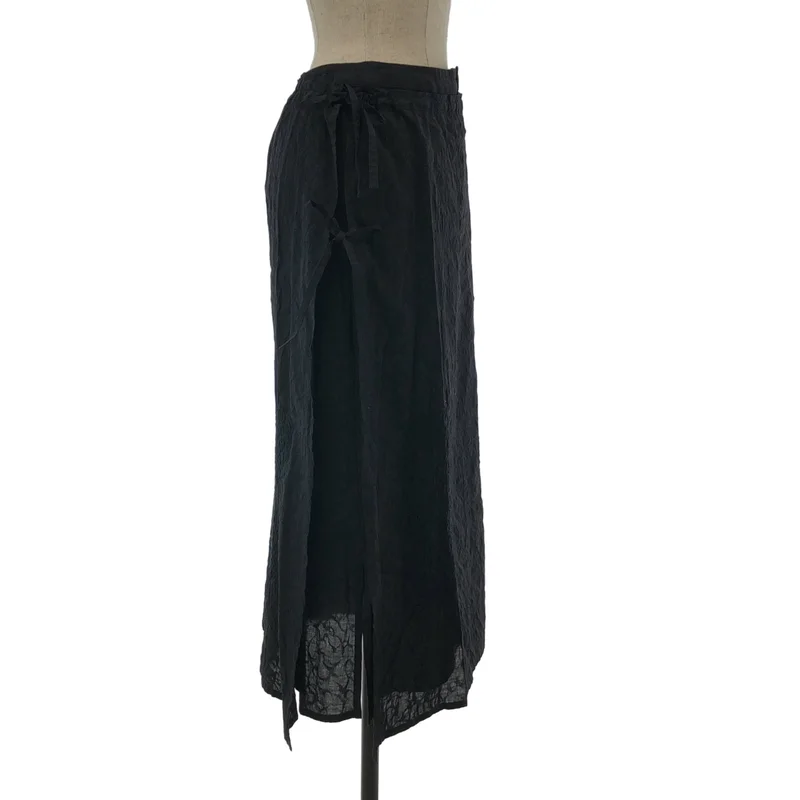 HaaT ISSEY MIYAKE / ハートイッセイミヤケ | コットン 刺しゅう トライバル 総柄 ラップスカート | 2 | レディース