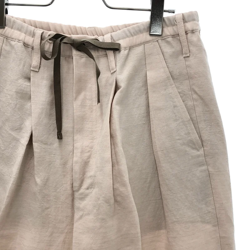 ANCELLM / アンセルム | 2025SS | W/L WIDE EASY TUCK SLACKS ウール リネン ワイドイージータックスラックス | 1 | メンズ