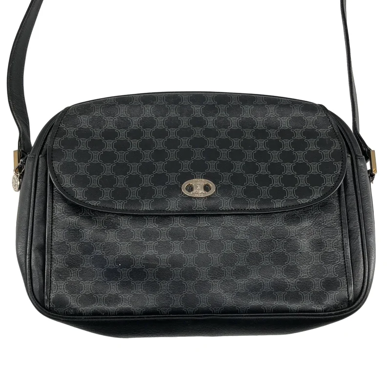 CELINE / セリーヌ | レザー マカダム ショルダーバッグ |