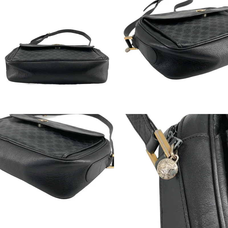 CELINE / セリーヌ | レザー マカダム ショルダーバッグ |