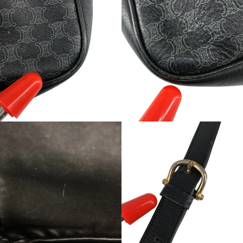 CELINE / セリーヌ | レザー マカダム ショルダーバッグ |