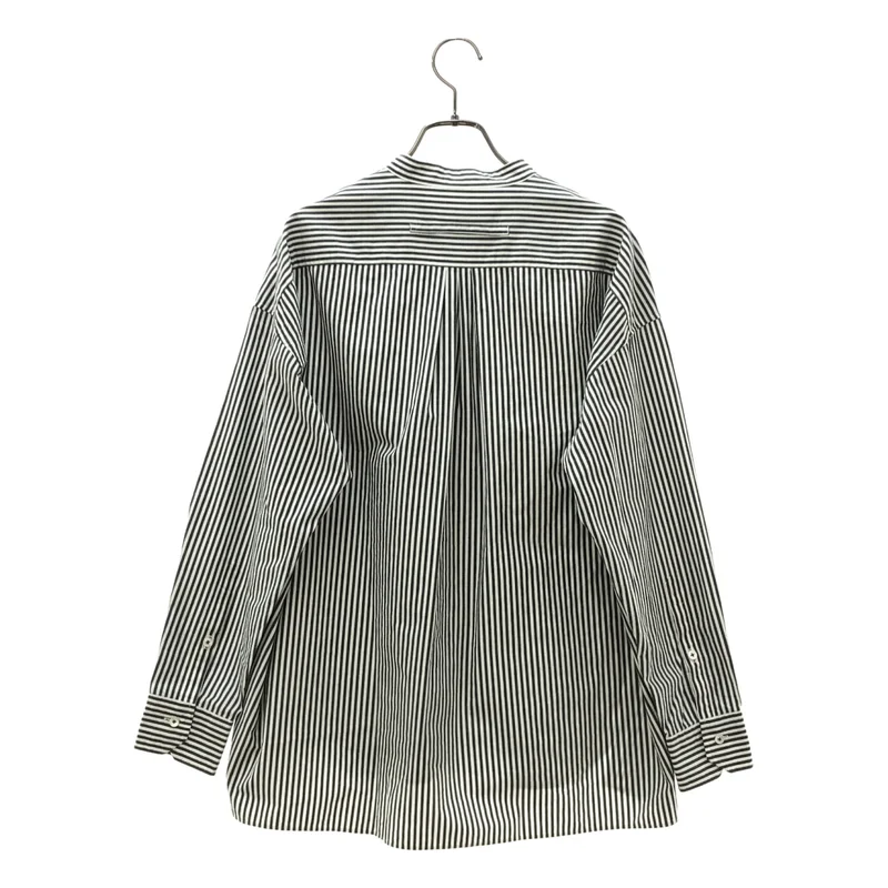TICCA / ティッカ | ハーブ ノーカラーストライプシャツ | F | レディース