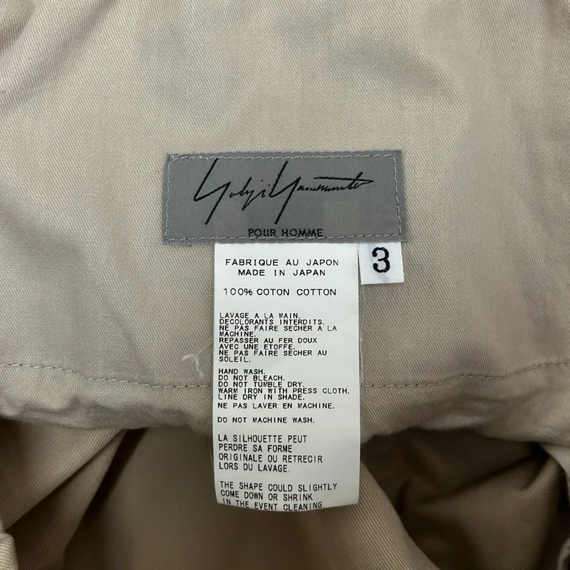 YOHJI YAMAMOTO POUR HOMME / ヨウジヤマモトプールオム | 2012SS | コットン チノショートパンツ | 3 | メンズ