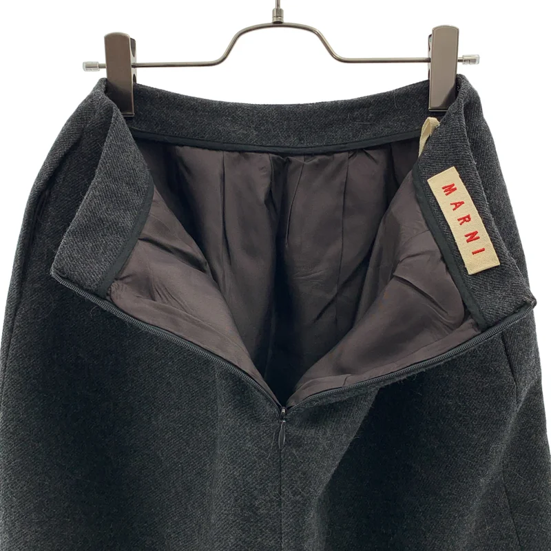 MARNI / マルニ | ウール タック タイトスカート | 42 | レディース