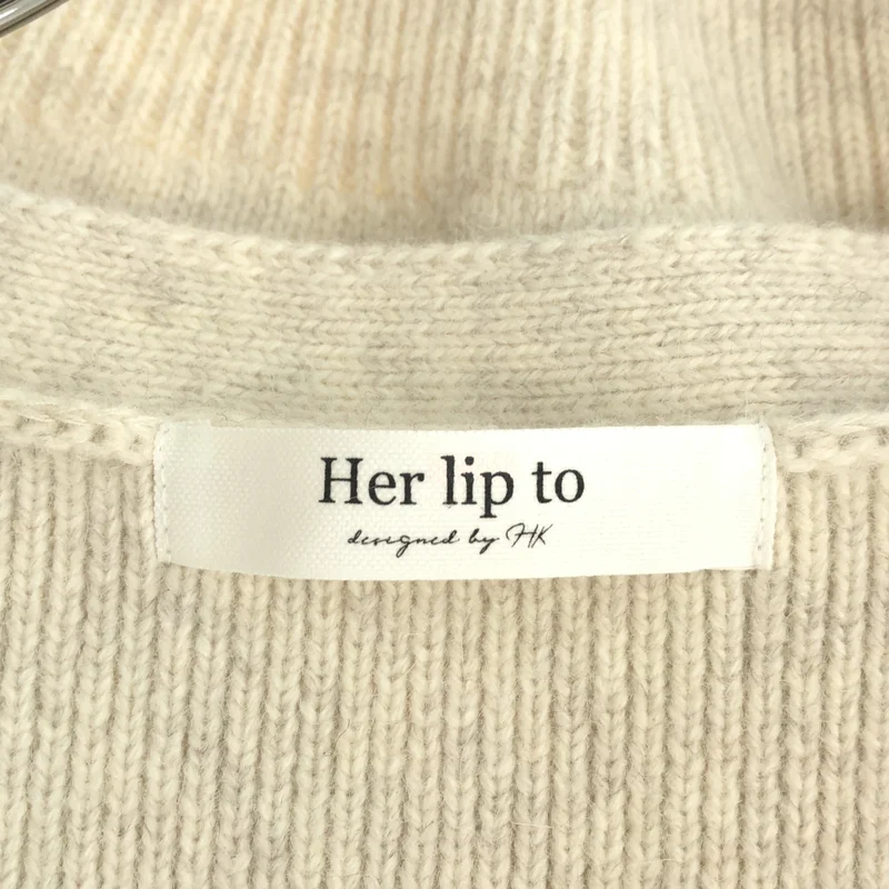 Herlipto / ハーリップトゥ | Lyra Gold Button Cardigan ウール混 ゴールドボタン ニットカーディガン | F | レディース
