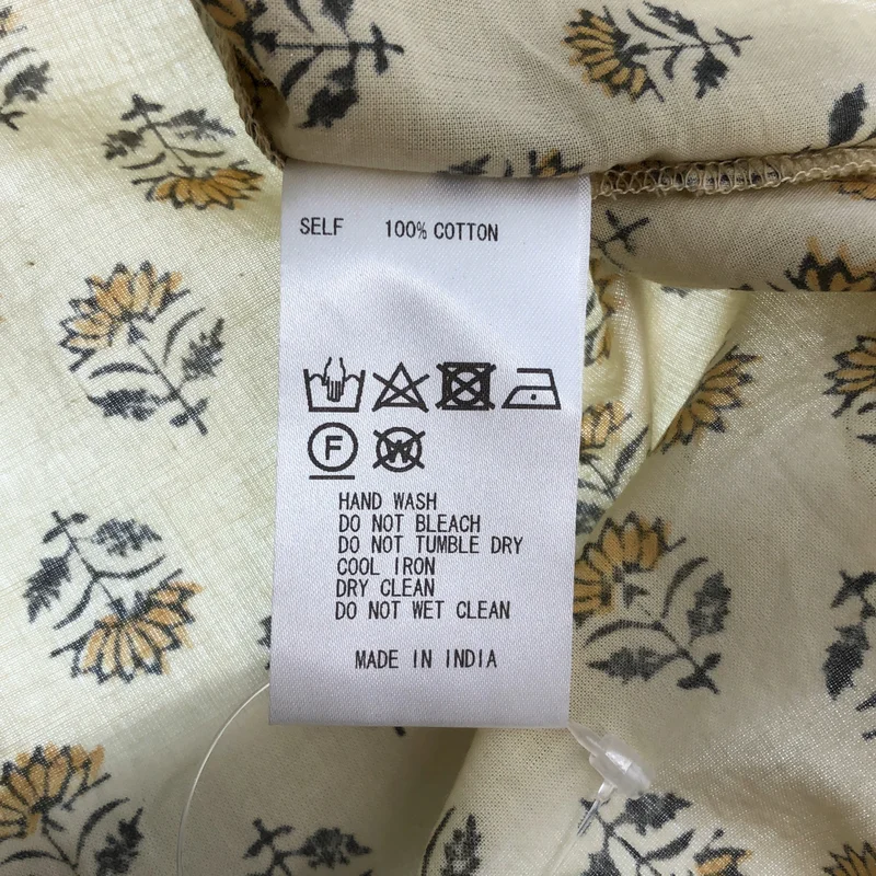 COUTURE D'ADAM / クチュールドアダム | 2025SS | ブロックプリント オープンカラーシャツ | 36 | レディース