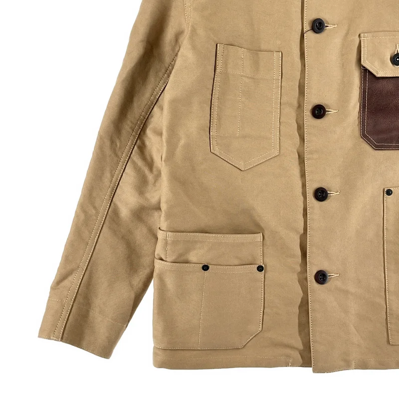 JUNYAWATANABE COMMEdesGARCONS MAN / ジュンヤワタナベマン | 2025AW | オーバーシルエット レザーポケット エルボーパッチ ワークジャケット | XS | メンズ