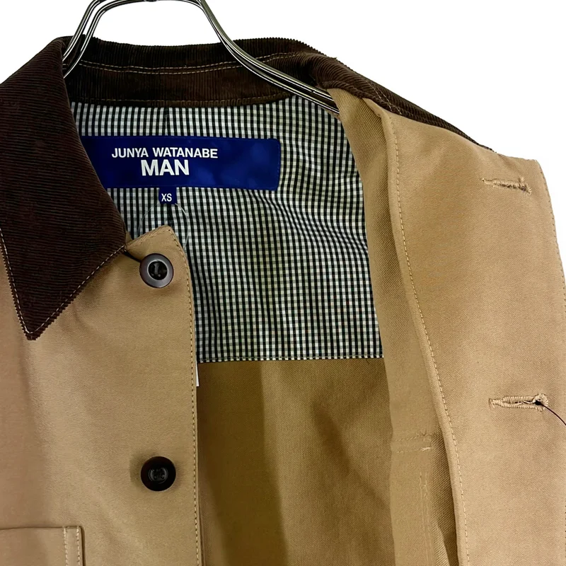 JUNYAWATANABE COMMEdesGARCONS MAN / ジュンヤワタナベマン | 2025AW | オーバーシルエット レザーポケット エルボーパッチ ワークジャケット | XS | メンズ