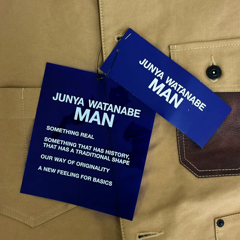 JUNYAWATANABE COMMEdesGARCONS MAN / ジュンヤワタナベマン | 2025AW | オーバーシルエット レザーポケット エルボーパッチ ワークジャケット | XS | メンズ