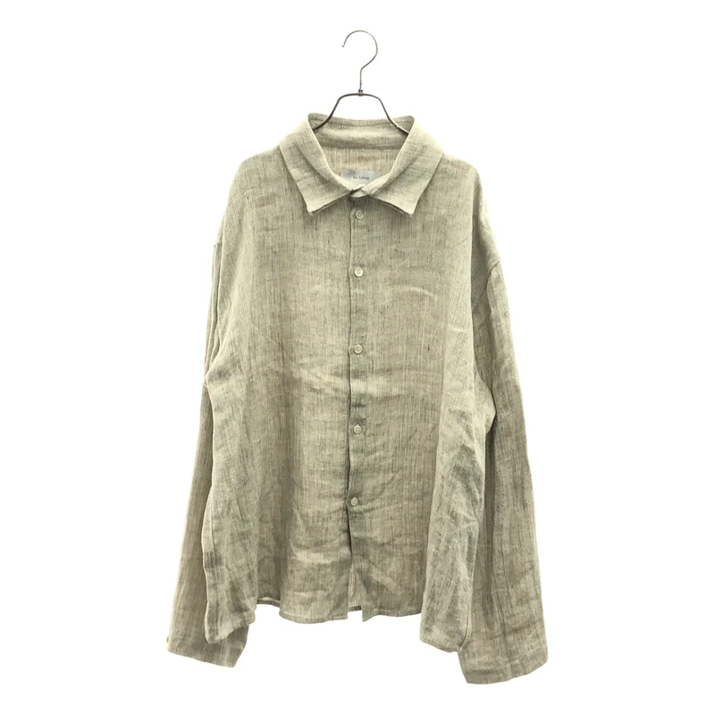 LEA BOBERG / リアボバーグ | 2025SS | S.C.shirt silk linen シルク リネン ヘリンボーンシャツ | 3 | メンズ