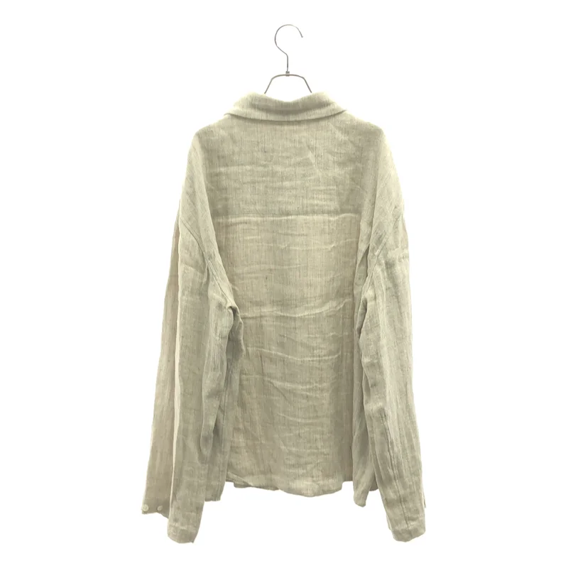 LEA BOBERG / リアボバーグ | 2025SS | S.C.shirt silk linen シルク リネン ヘリンボーンシャツ | 3 | メンズ