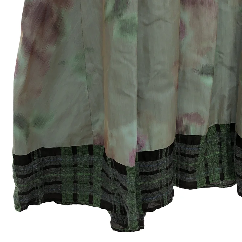HaaT ISSEY MIYAKE / ハートイッセイミヤケ | グラデーションプリント チェック切替 スカート | 2 | レディース
