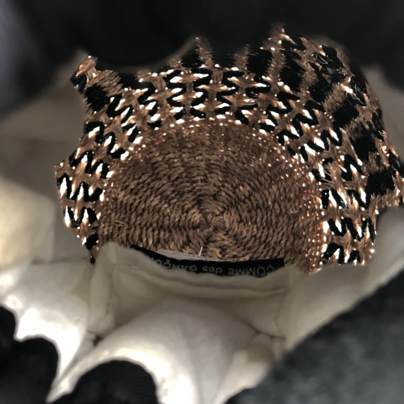 tricot COMME des GARCONS / トリココムデギャルソン | レザー切替 スタッズ カゴバッグ |