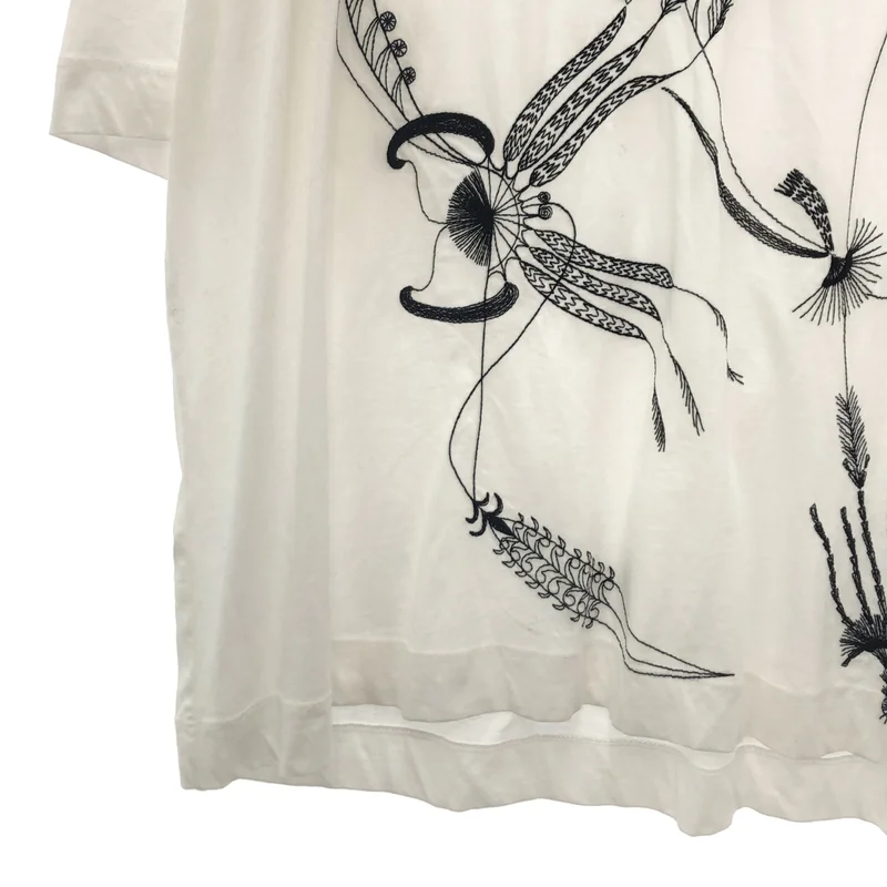 DRIES VAN NOTEN / ドリスヴァンノッテン | フラワー刺しゅう オーバーTシャツ | Small | レディース