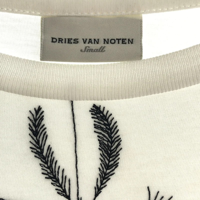 DRIES VAN NOTEN / ドリスヴァンノッテン | フラワー刺しゅう オーバーTシャツ | Small | レディース