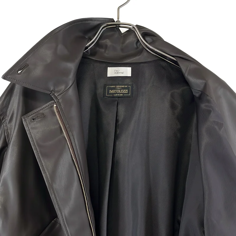 immatereal / イマテリアル | 2025AW | easy care soft leather jacket エコレザー ジャケット | F | レディース