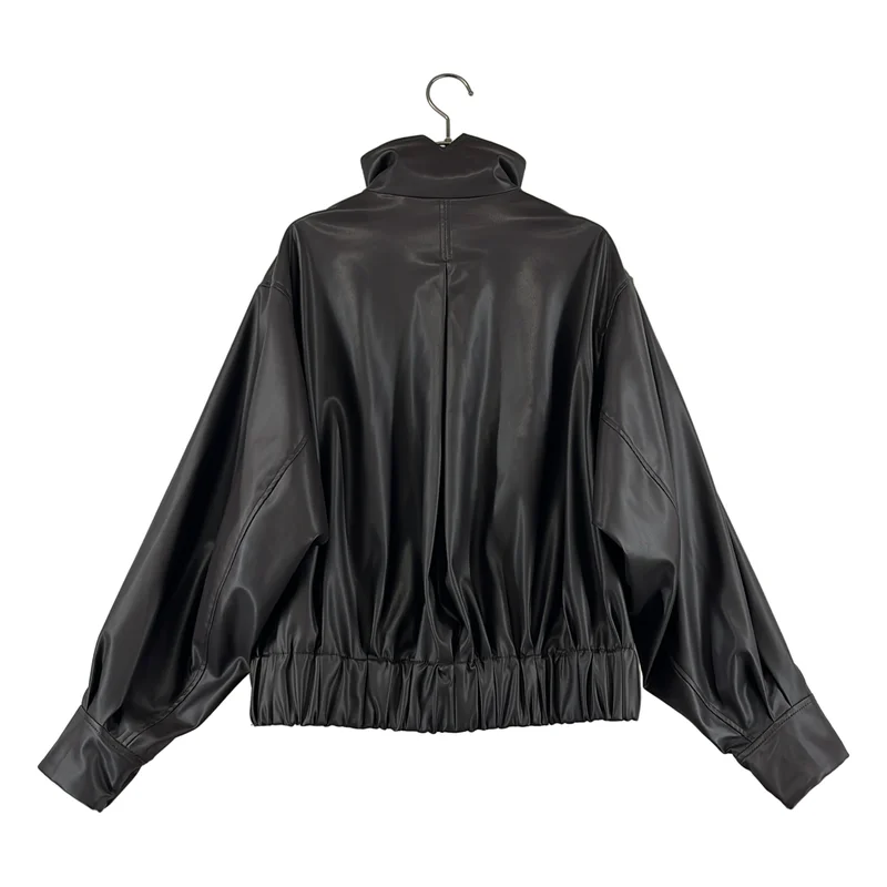 immatereal / イマテリアル | 2025AW | easy care soft leather jacket エコレザー ジャケット | F | レディース