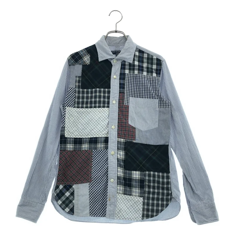 COMME des GARCONS HOMME / コムデギャルソンオム | 異素材切替 チェック シャツ | XS | メンズ
