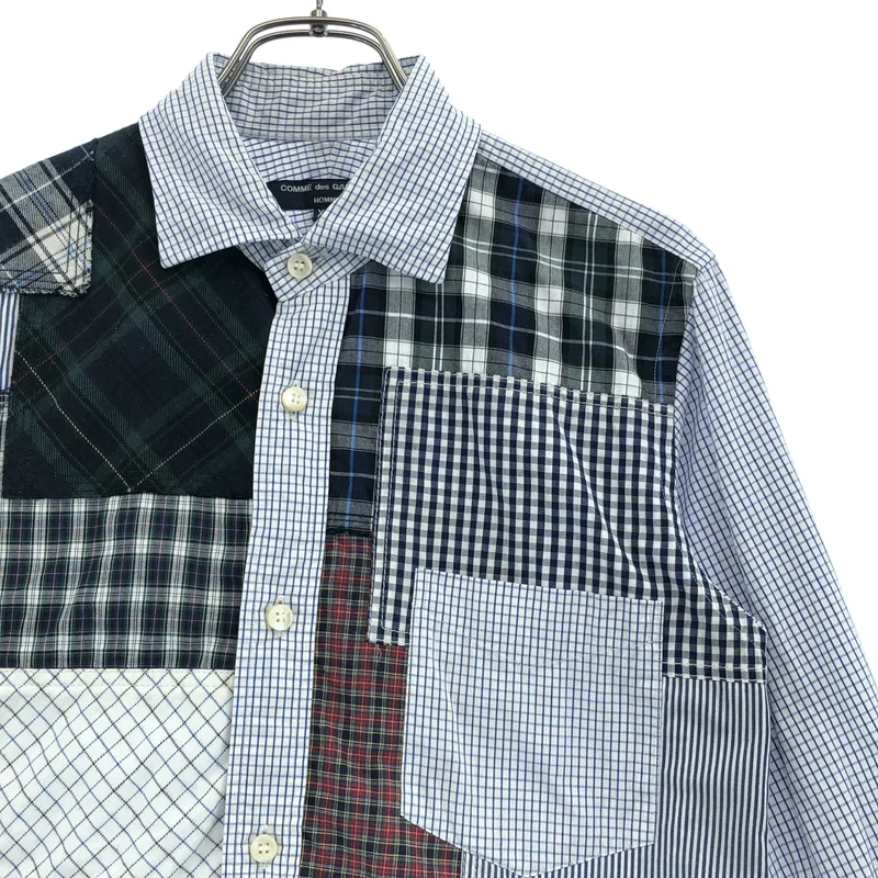COMME des GARCONS HOMME / コムデギャルソンオム | 異素材切替 チェック シャツ | XS | メンズ