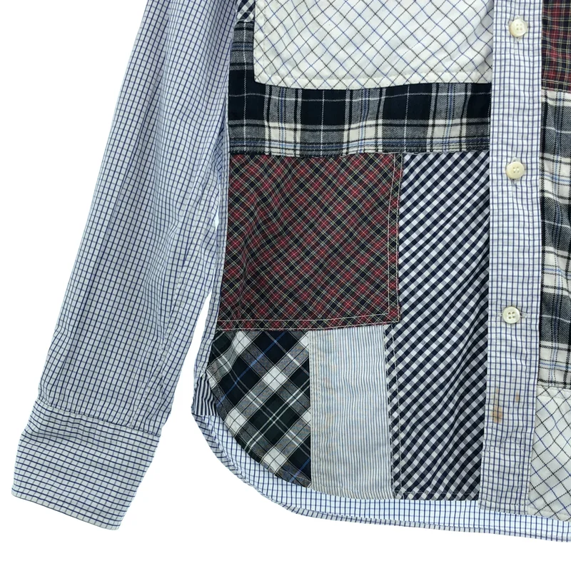 COMME des GARCONS HOMME / コムデギャルソンオム | 異素材切替 チェック シャツ | XS | メンズ