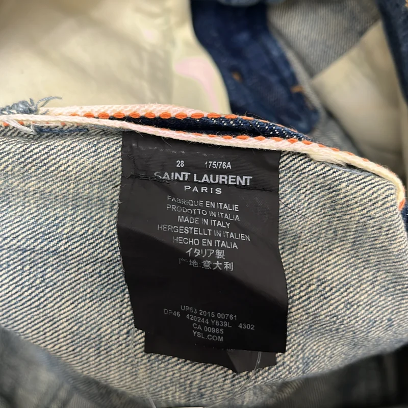 SAINT LAURENT PARIS / サンローランパリ | 2016SS | クラッシュ スキニーデニムパンツ | 28 | メンズ