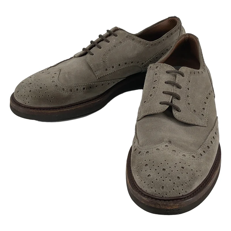 BRUNELLO CUCINELLI / ブルネロクチネリ | スエード ウィングチップ レースアップシューズ | 42 | メンズ