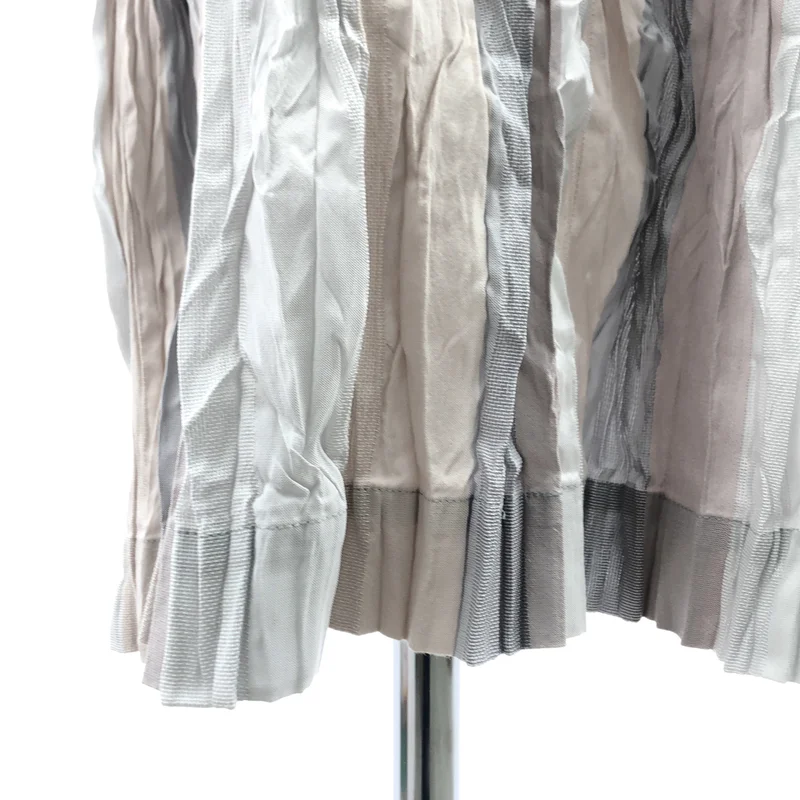 ISSEY MIYAKE / イッセイミヤケ | シワ加工 ポリエステル ノースリーブワンピース | 2 | レディース