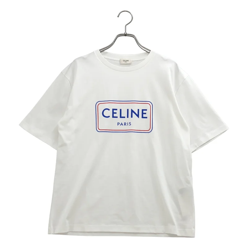 CELINE / セリーヌ | ロゴ クルーネック Tシャツ_半袖 RX-IA507Z.GH14 | M | レディース