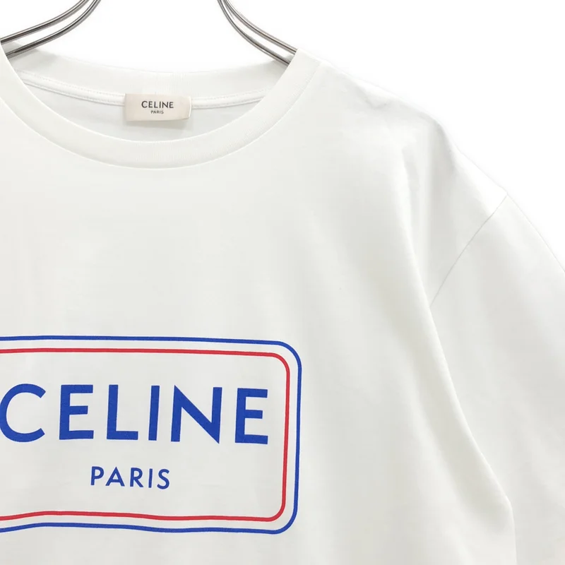 CELINE / セリーヌ | ロゴ クルーネック Tシャツ_半袖 RX-IA507Z.GH14 | M | レディース