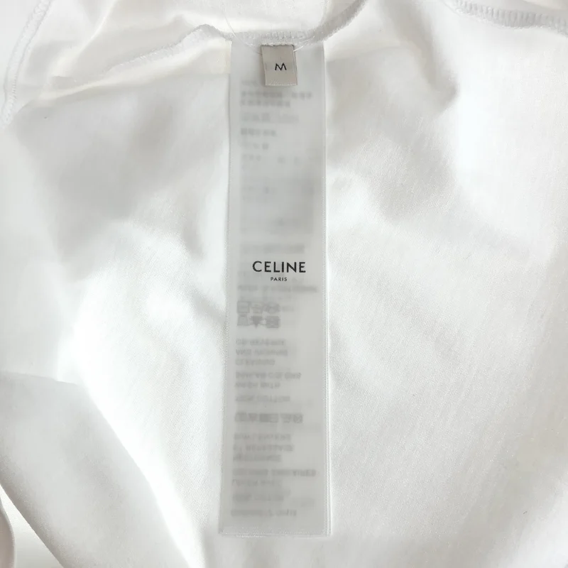 CELINE / セリーヌ | ロゴ クルーネック Tシャツ_半袖 RX-IA507Z.GH14 | M | レディース