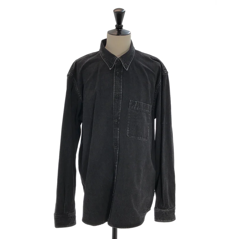 BALENCIAGA / バレンシアガ | Rear Printed Denim Shirt バックロゴデザイン デニムシャツ | 39 | メンズ