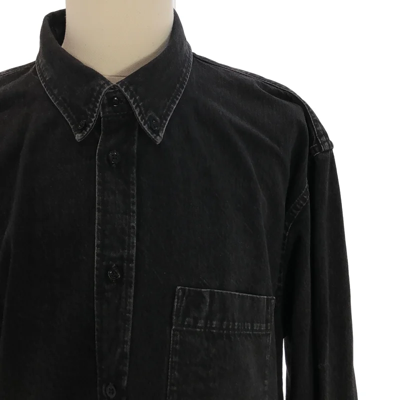 BALENCIAGA / バレンシアガ | Rear Printed Denim Shirt バックロゴデザイン デニムシャツ | 39 | メンズ