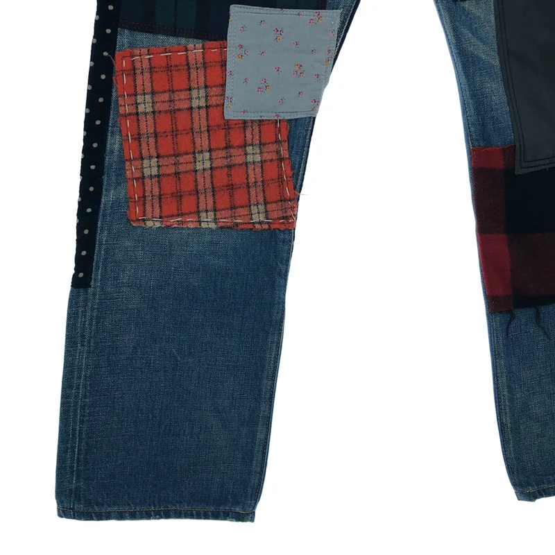 JUNYA WATANABE COMME des GARCONS / ジュンヤワタナベ | 2013AW | パッチワーク ボタンフライ デニムパンツ | XS | メンズ