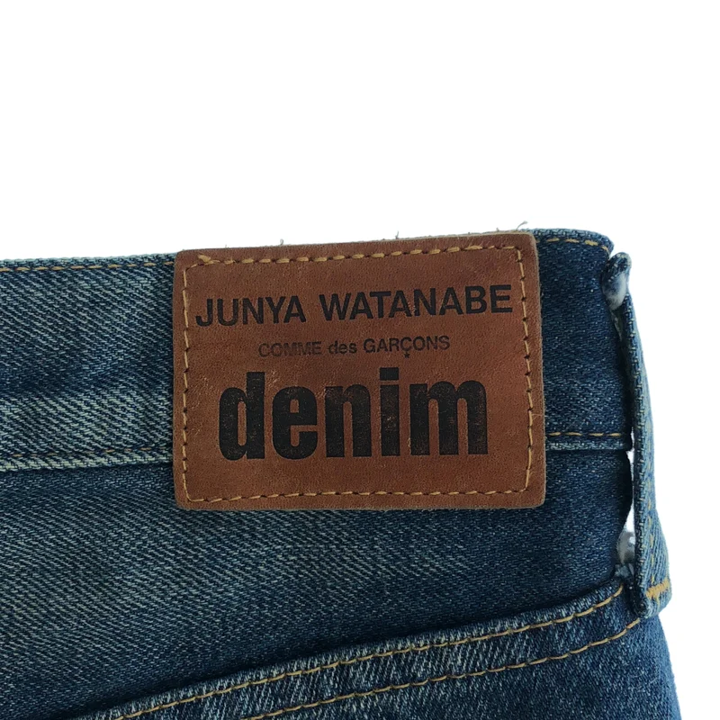 JUNYA WATANABE COMME des GARCONS / ジュンヤワタナベ | 2013AW | パッチワーク ボタンフライ デニムパンツ | XS | メンズ