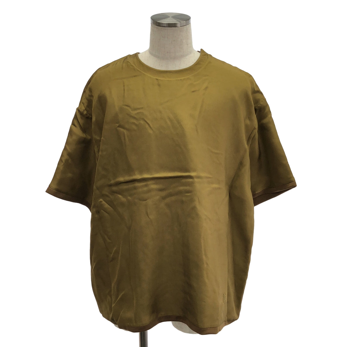 【美品】  JIL SANDER / ジルサンダー | 2024SS | ワンポイントロゴ ショルダージップ オーバーシルエット プルオーバー | M | カーキ | メンズ original-k9pwoa164kpp-1.jpg?w=