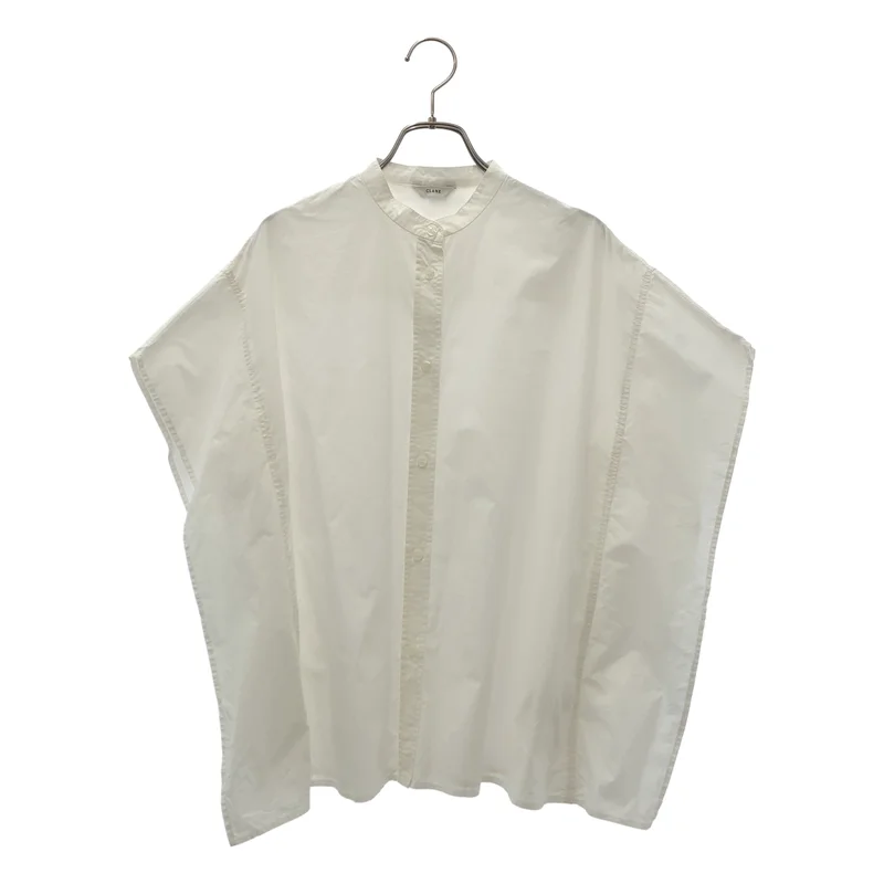 CLANE / クラネ | STAND COLLAR WIDE BOX SHIRT スタンドカラー ワイドボックスシャツ | 1 | レディース