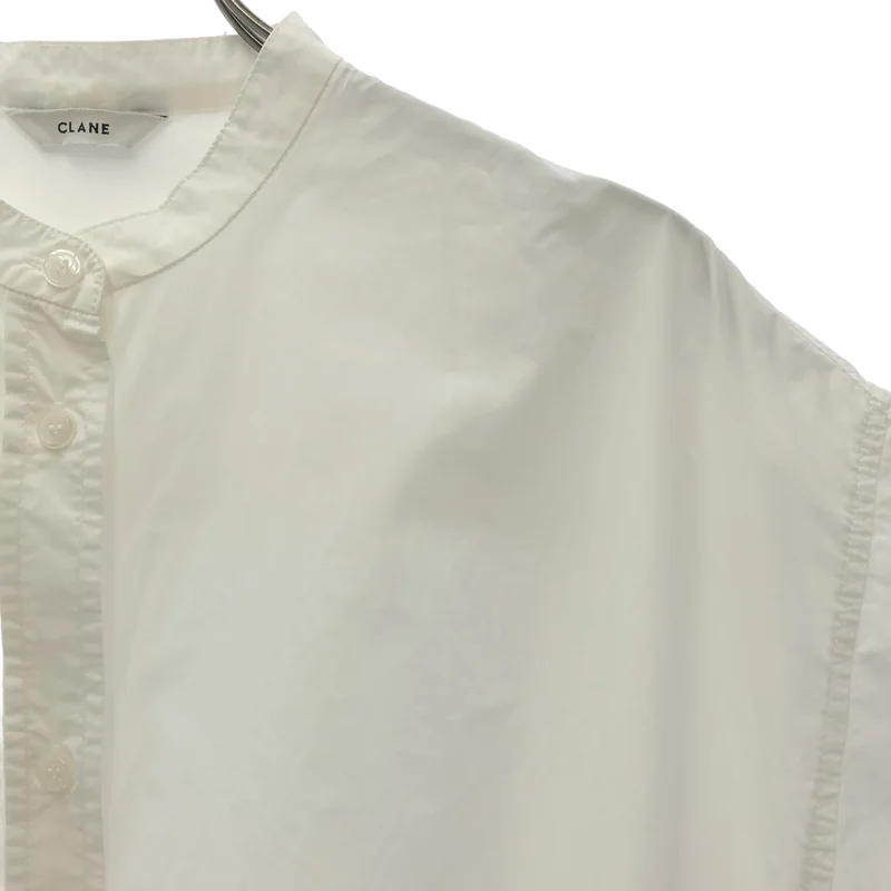 CLANE / クラネ | STAND COLLAR WIDE BOX SHIRT スタンドカラー ワイドボックスシャツ | 1 | レディース