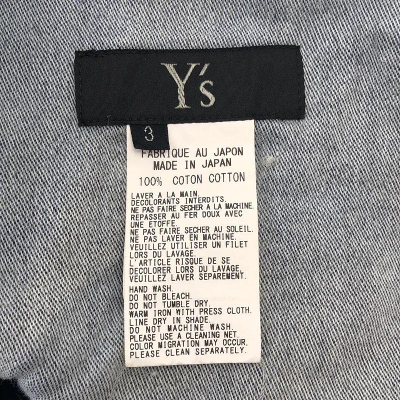 Y's / ワイズヨウジヤマモト | 2015AW | デニムライク ワイド サロペット | 3 | レディース