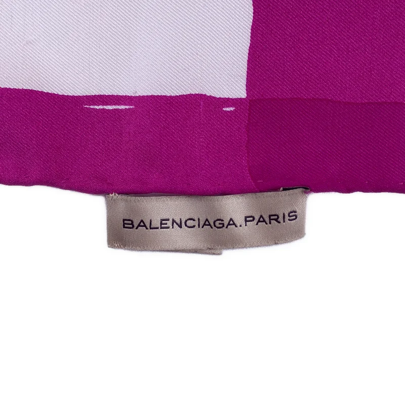 BALENCIAGA / バレンシアガ | シルク チェック ストール |