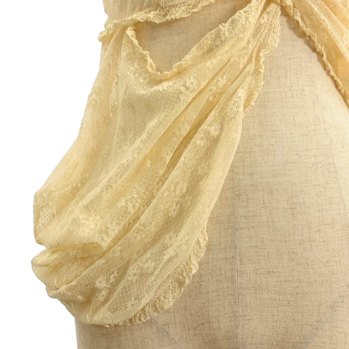 【美品】  YUHAN WANG / ユハン ワン | 変形 立体 レース ブラウス | S | ベージュ | レディース 美品】 YUHAN WANG / ユハン ワン | 変形 立体 レース ブラウス | S