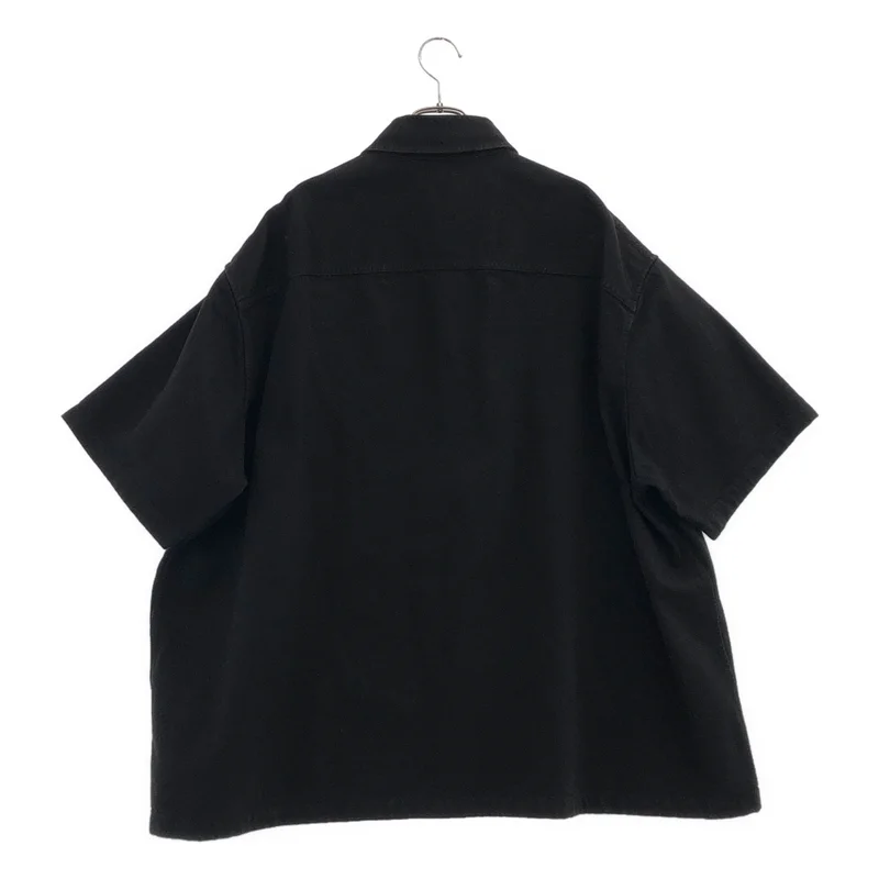 RAF SIMONS / ラフシモンズ | 2023SS | レザーパッチ オーバーサイズ デニム 半袖シャツ | M | メンズ