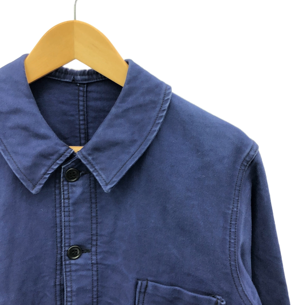 EURO VINTAGE / ユーロヴィンテージ | 推定30-40s ヴィンテージ L'INEGALABLE フレンチワーク モールスキン ジャケット | 44 | ネイビー | メンズ EURO VINTAGE / ユーロヴィンテージ | 推定30-40s ヴィンテージ L