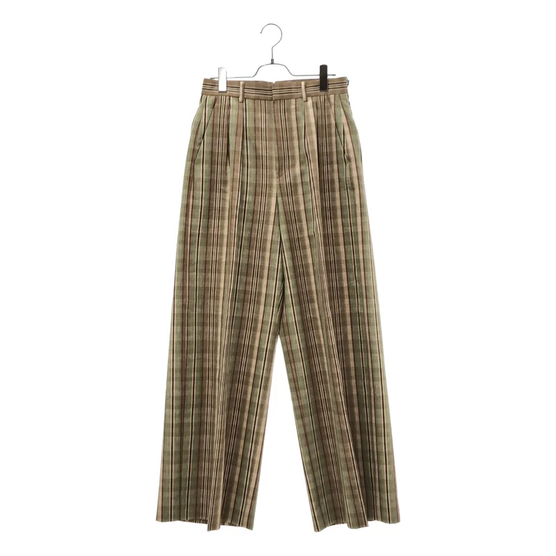 LOEFF / ロエフ | 2026SS | リネン チェック バギーパンツ | 0 | レディース
