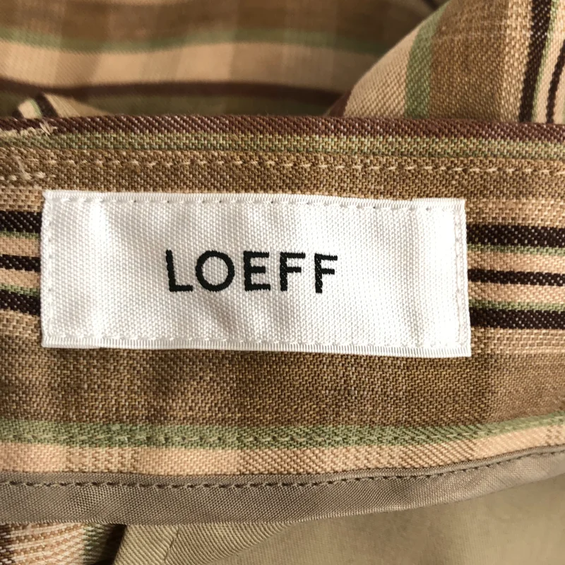 LOEFF / ロエフ | 2026SS | リネン チェック バギーパンツ | 0 | レディース