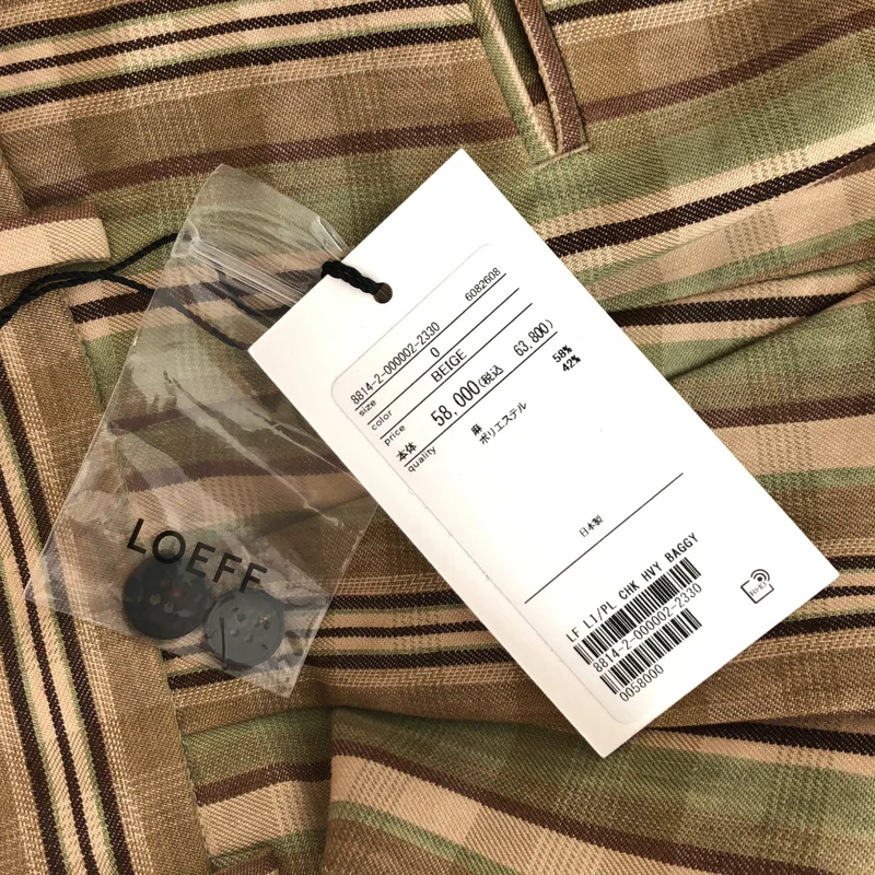 LOEFF / ロエフ | 2026SS | リネン チェック バギーパンツ | 0 | レディース