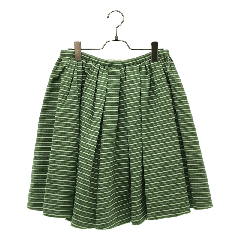 PRADA / プラダ | コットン ボーダー ギャザースカート | 40 | レディース