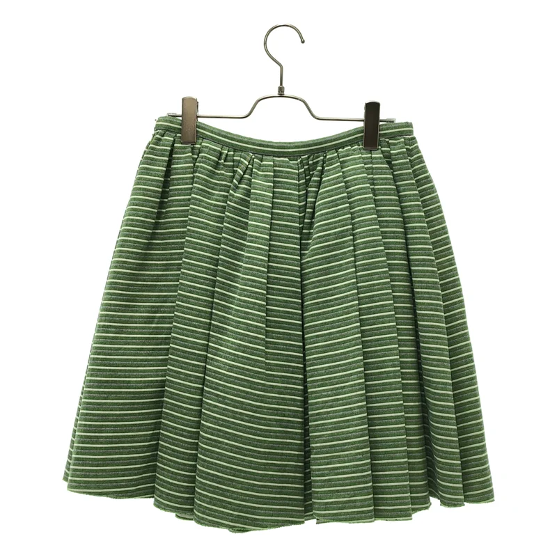 PRADA / プラダ | コットン ボーダー ギャザースカート | 40 | レディース