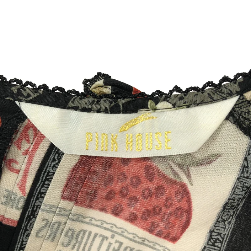 PINK HOUSE / ピンクハウス | コットン サロンドフレーズ 総柄 ティアードワンピース |
